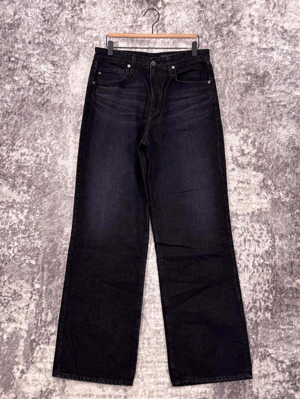 AG Adriano Goldschmied Jeans 29 Womens Kora High Waist Wide Black Denim